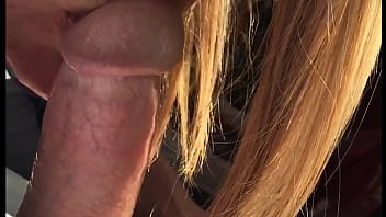 Wife sucks cock outdoors