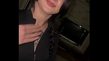 Big dose for her throat swallow and gagging