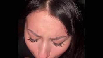 Big dose for her throat swallow and gagging