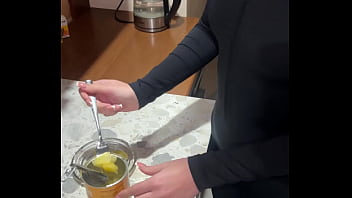 Big dose for her throat swallow and gagging