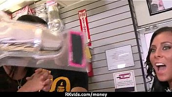 Slutty amateur babe is paid cash from some crazy public sex 8