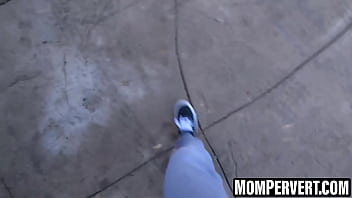 Blonde stepmom's expert cock sucking skills