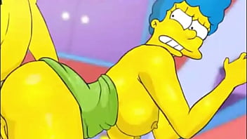 Gozando dentro do cú da marge