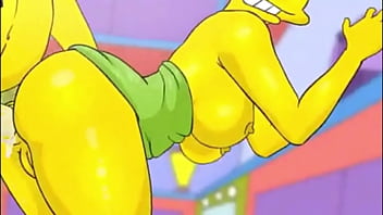 Gozando dentro do cú da marge