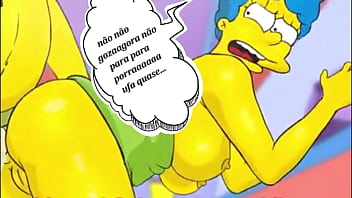 Gozando dentro do cú da marge