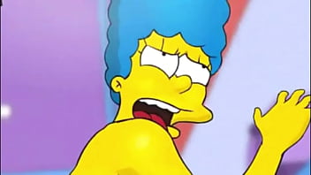 Gozando dentro do cú da marge