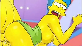 Gozando dentro do cú da marge