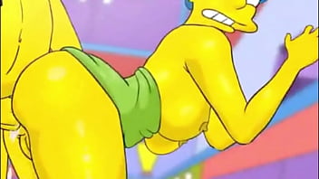 Gozando dentro do cú da marge