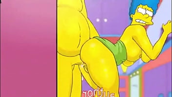 Gozando dentro do cú da marge