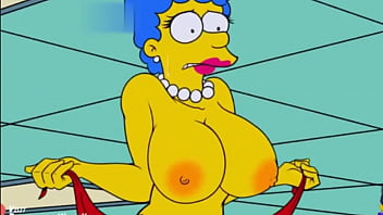 Gozando dentro do cú da marge