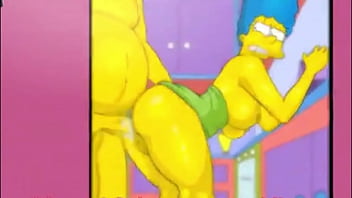 Gozando dentro do cú da marge