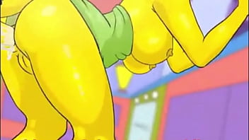 Gozando dentro do cú da marge