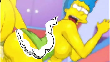 Gozando dentro do cú da marge