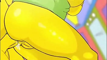 Gozando dentro do cú da marge