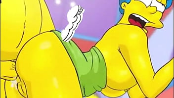 Gozando dentro do cú da marge