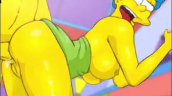 Gozando dentro do cú da marge