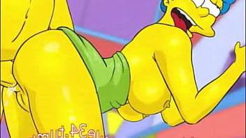 Gozando dentro do cú da marge