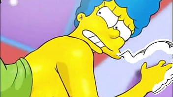 Gozando dentro do cú da marge