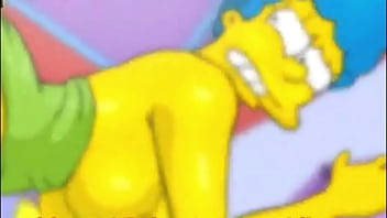 Gozando dentro do cú da marge