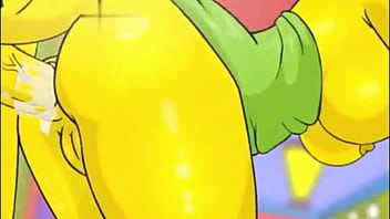 Gozando dentro do cú da marge