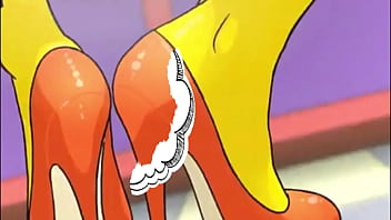 Gozando dentro do cú da marge