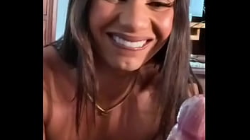 Teen brunette latina loves rimjob pov natural tits bounce sloppy blowjob and cum in mouth