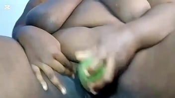 Cucumber in the pussy