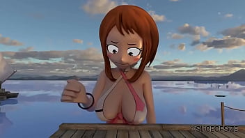 Uraraka growth breast expansion
