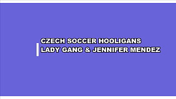 Lady gang gushes and squirts in cum soaked czech soccer fan orgy