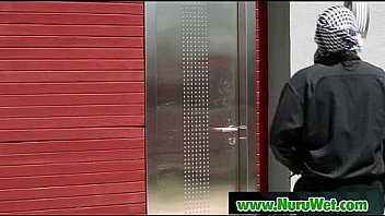 Japanese nuru massage and hardcore fuck on air matress 07