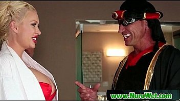 Japanese nuru massage and hardcore fuck on air matress 07