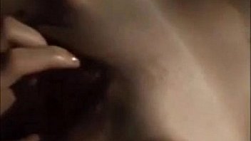 Babe cums while guy fingers her juicy shaven cunt