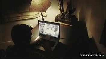 Penny flame gets screwed on the coffee table before swallowing facial