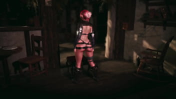 Slutty elf warrior decided to make money in safer way by seducing strangers in tavern Slutty elf warrior decided to make money in safer way by seducing strangers in tavern