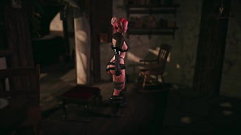 Slutty elf warrior decided to make money in safer way by seducing strangers in tavern