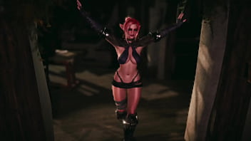 Slutty elf warrior decided to make money in safer way by seducing strangers in tavern Slutty elf warrior decided to make money in safer way by seducing strangers in tavern
