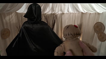 Squirting whore gives full control to creepy man with voodoo doll