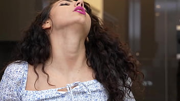 Wetting her panties with pleasure