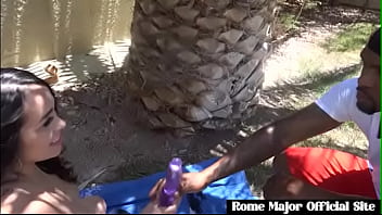 Brunette hottie alycia starr sucks rome major's cock and gets pounded