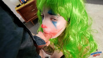 What a pretty joker slut visting as on halloween beautiful babe