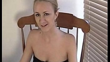 Busty amateur jacklynns masturbates after interview