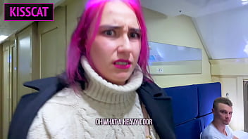 My neighbor masturbates on the train russian student fucks public with stranger