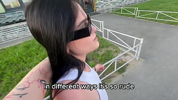 Ran into a girl i know at the bus stop and eat her out