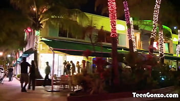 Horny brunette teen sucks cock in public then has her pussy pounded Horny brunette teen sucks cock in public then has her pussy pounded