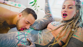 Tattooed pornstar gets filled with huge italian cock and gets covered head to toe in cum atm gapes big cumshot deepthroat