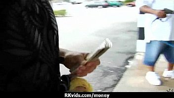 Desperate teen naked in public and fucks to pay rent 9