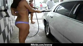 Desperate teen naked in public and fucks to pay rent 9