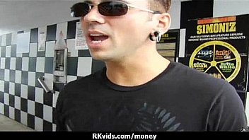 Desperate teen naked in public and fucks to pay rent 9