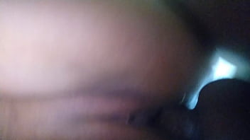 Cheating wife sucking big black cock before getting creampied in doggy by black stranger