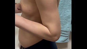 After taking a bath before sex i brushed my teeth my nipples were soft at this time so i licked them later to make them erect beautiful wife beautiful breasts japanese